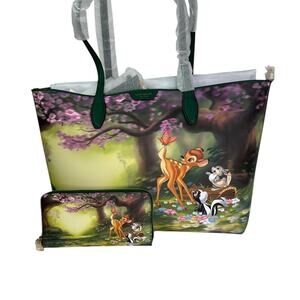 Kate Spade Disney Bambi Sutton Medium Tote W/POUCH & Matching Wallet